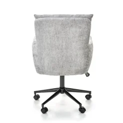 Sedia da ufficio con ruote in tessuto grigio chiaro Tadea