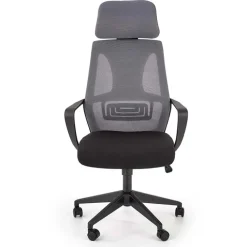 Sedia da ufficio con ruote in tessuto rete grigio nero Clay