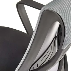 Sedia da ufficio con ruote in tessuto rete grigio nero Clay