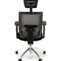 Sedia da ufficio ergonomica con ruote e braccioli regolabili tessuto grigio nero Speed