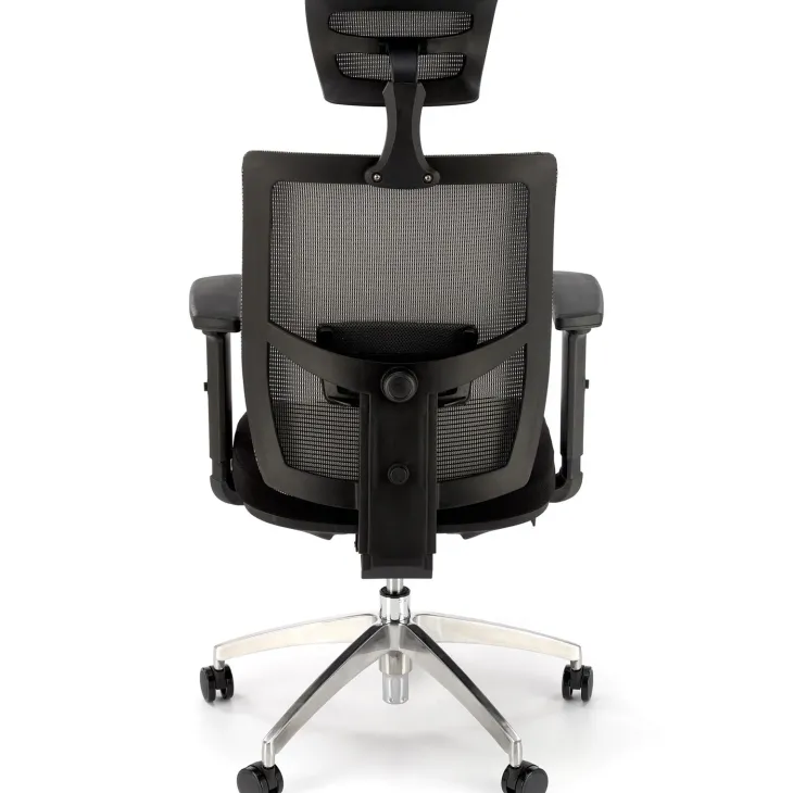 Sedia da ufficio ergonomica con ruote e braccioli regolabili tessuto grigio nero Speed