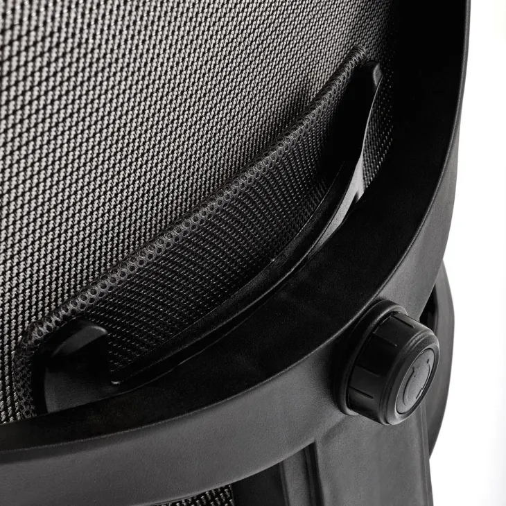 Sedia da ufficio ergonomica con ruote e braccioli regolabili tessuto grigio nero Speed