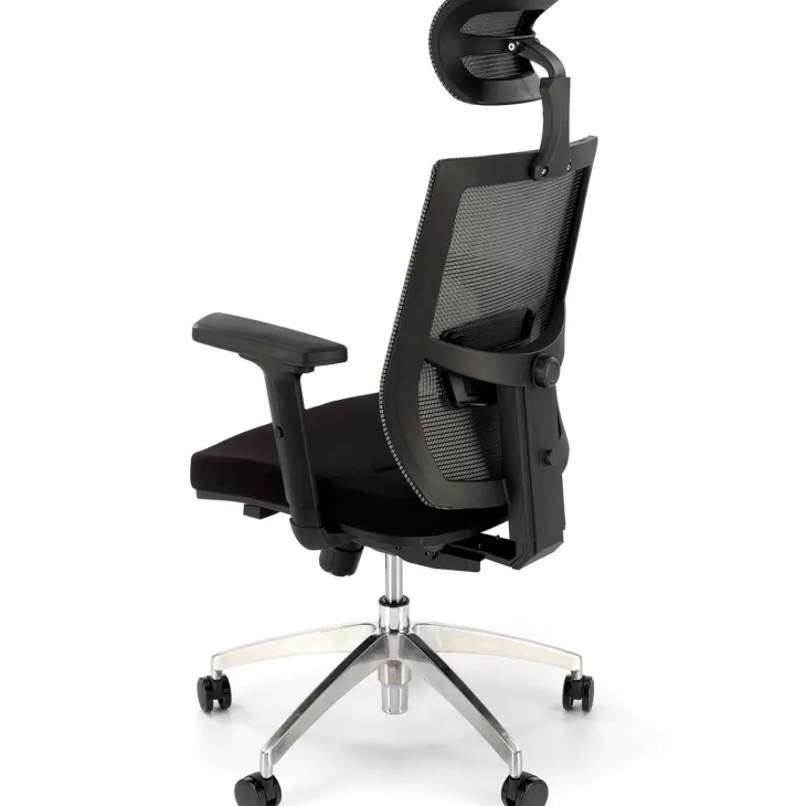 Sedia da ufficio ergonomica con ruote e braccioli regolabili tessuto grigio nero Speed