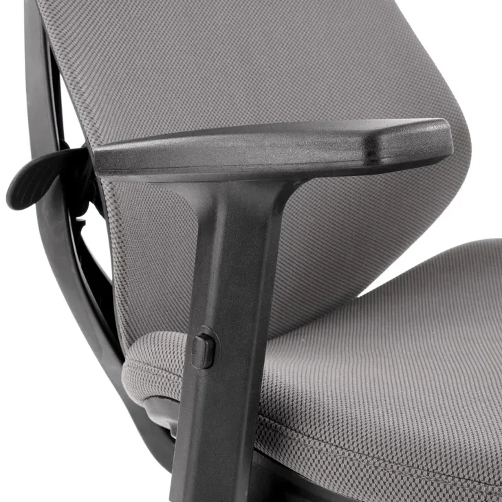 Sedia da ufficio ergonomica con supporto in tessuto grigio nero Intellect