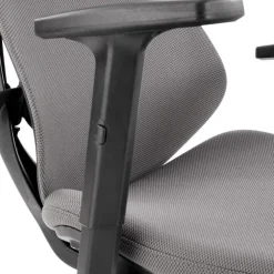Sedia da ufficio ergonomica con supporto in tessuto grigio nero Intellect