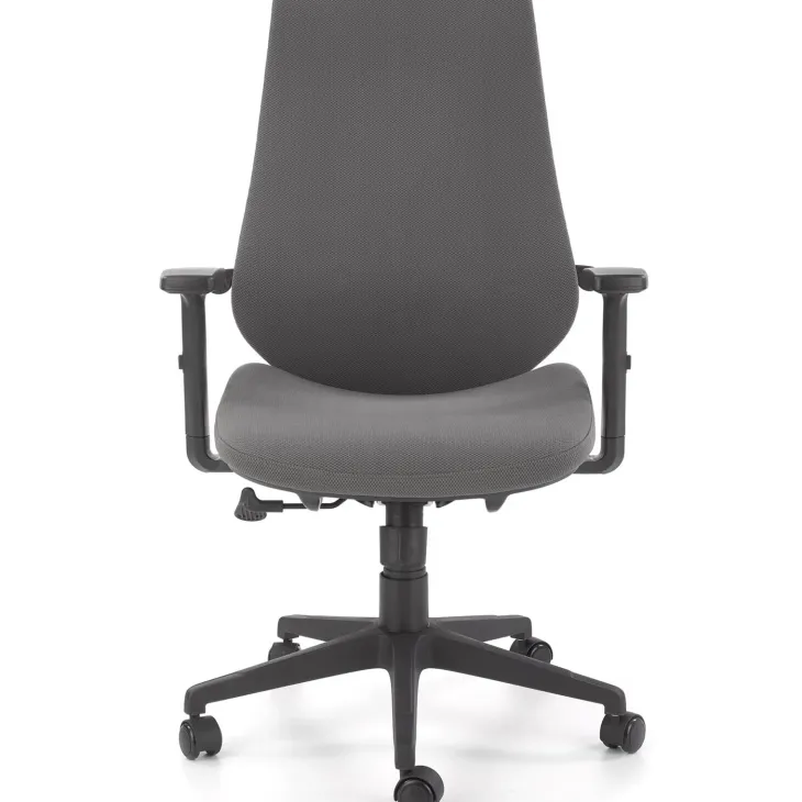 Sedia da ufficio ergonomica con supporto in tessuto grigio nero Intellect