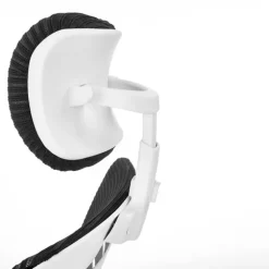 Sedia da ufficio in tessuto con ruote nero bianco Jumper