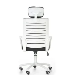 Sedia da ufficio in tessuto con ruote nero bianco Jumper