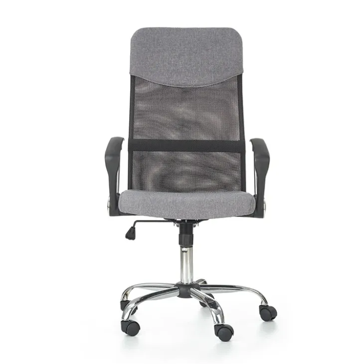 Sedia da ufficio regolabile in tessuto nero grigio Tweedy