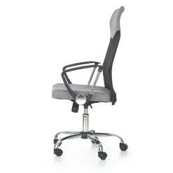 Sedia da ufficio regolabile in tessuto nero grigio Tweedy