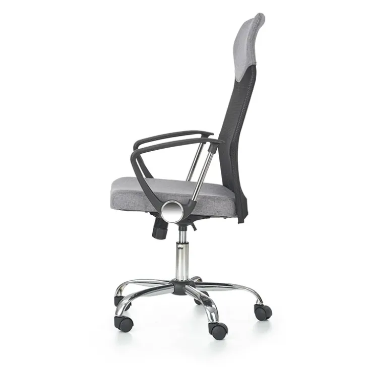 Sedia da ufficio regolabile in tessuto nero grigio Tweedy