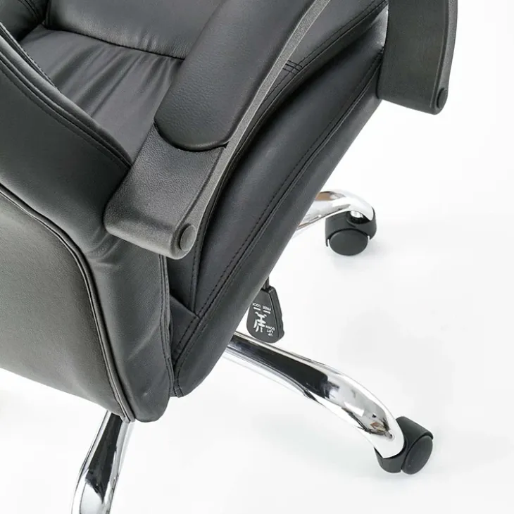 Sedia ergonomica imbottita con braccioli da ufficio presidenziale nera Class