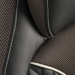 Sedia gaming con ruote e braccioli da ufficio in ecopelle e tessuto nero marrone Victor