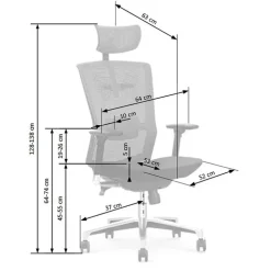 Sedia gaming con ruote regolabile in tessuto nero Torres