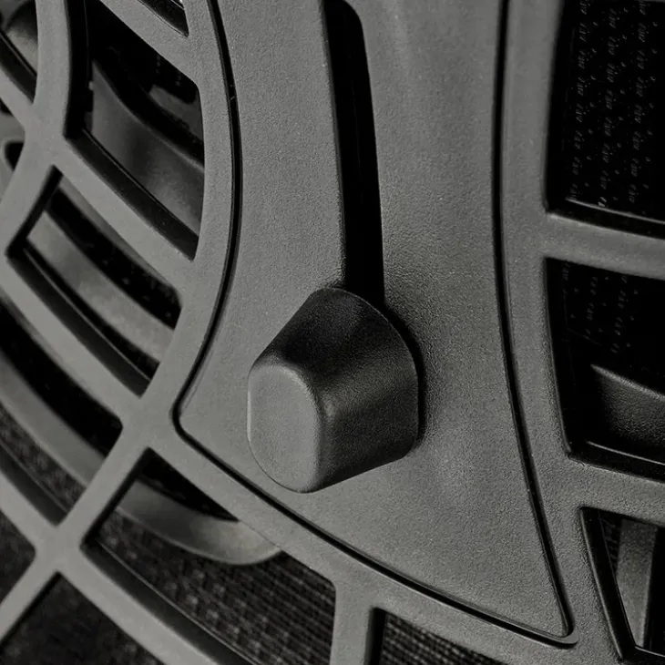 Sedia gaming con ruote regolabile in tessuto nero Riccardi