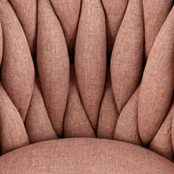 Sedia moderna con ruote regolabile in tessuto rosa nero Monie
