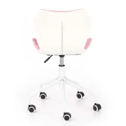 Sedia per scrivania ragazzi in tessuto ecopelle rosa bianco Bilbao