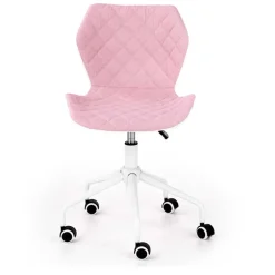 Sedia per scrivania ragazzi in tessuto ecopelle rosa bianco Bilbao