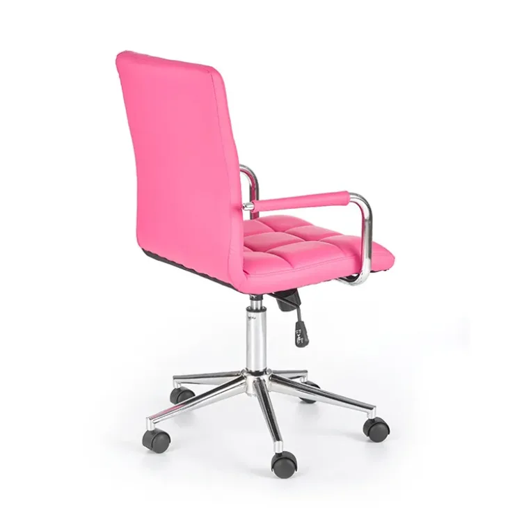 Sedia per scrivania ragazzi in ecopelle fucsia Holly
