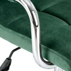 Sedia per scrivania ragazzi in velluto verde scuro Burbon