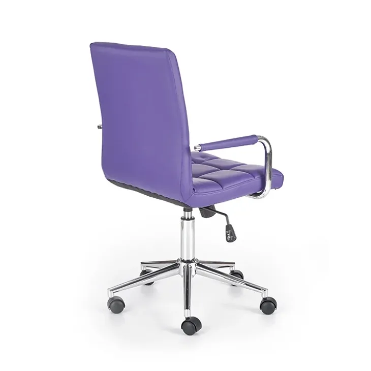 Sedia per scrivania ragazzi in ecopelle viola Holly