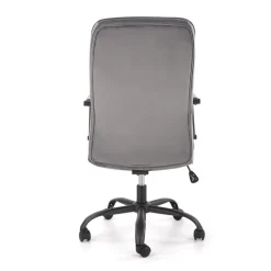 Sedia ufficio con ruote e braccioli in tessuto grigio Gennara