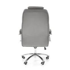 Sedia ufficio con ruote regolabile in velluto grigio Argor
