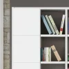 Set 2 antine 41x41cm bianco frassinato per libreria e parete attrezzata Kubic