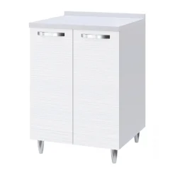 Set base e pensile cucina 60cm 2 ante bianco frassinato Talise