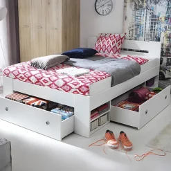 Set 3 cassettoni per letto Aurora bianco