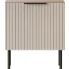 Set 2 comodini 44x50h cm 1 anta beige cashmere noce Serenia