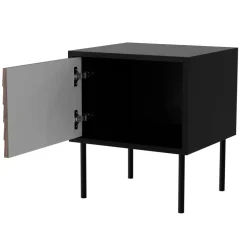 Set 2 comodini 45x51h cm 1 anta noce nero Wild