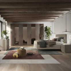 Set 2 comodini 50x52h cm 2 cassetti marrone bronzo rovere scuro Silky