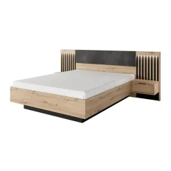 Set comodini 50x104h cm con cassetto rovere antracite Rubik