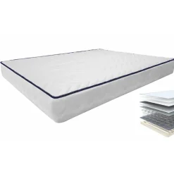 Set materasso 140x200cm alla francese con rete a doghe Elisir Gihome®
