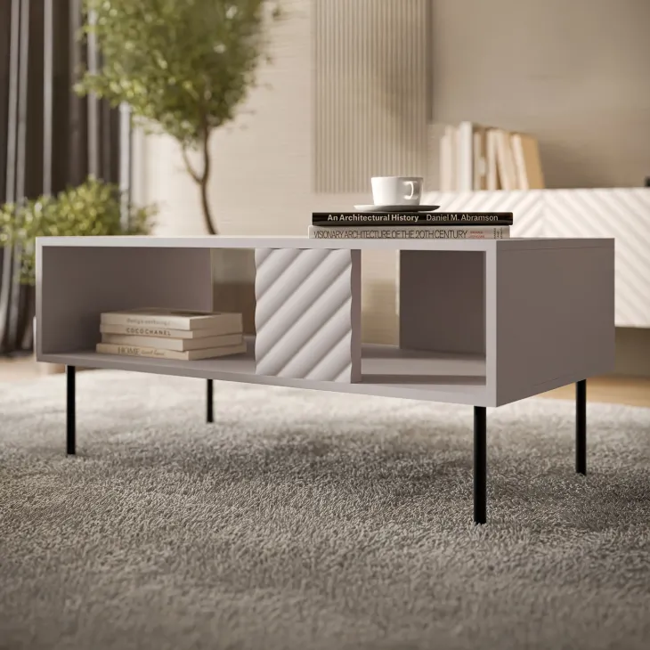 Set mobili soggiorno completo beige Daniele