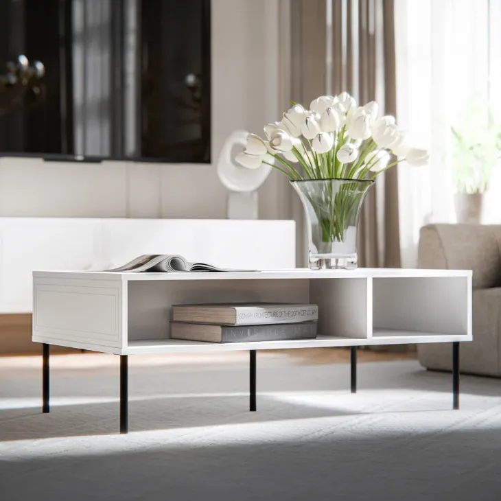 Set mobili soggiorno completo bianco opaco Stark 1