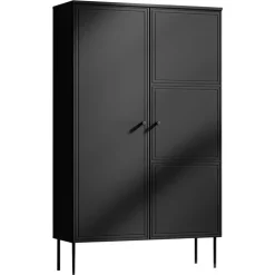 Set mobili soggiorno completo nero opaco Stark 1