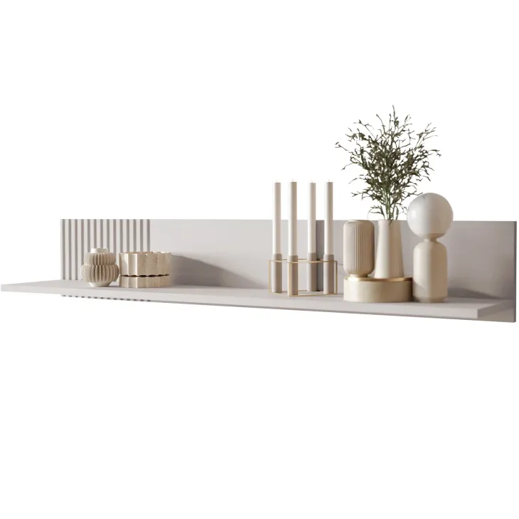 Set mobili soggiorno completo con frontali cannettati beige Ziggy 1