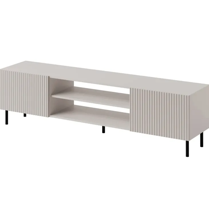 Set mobili soggiorno completo con frontali cannettati beige Ziggy 4