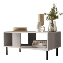 Set mobili soggiorno completo con frontali cannettati beige Ziggy 5