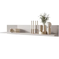 Set mobili soggiorno completo con frontali cannettati beige Ziggy 5