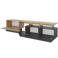 Set mobili soggiorno completo rovere antracite Modesta