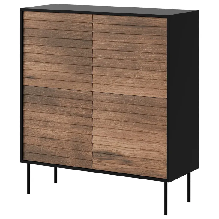 Set mobili soggiorno completo moderno noce nero Wild