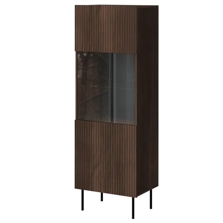 Set mobili soggiorno completo noce cannettato Gabiot