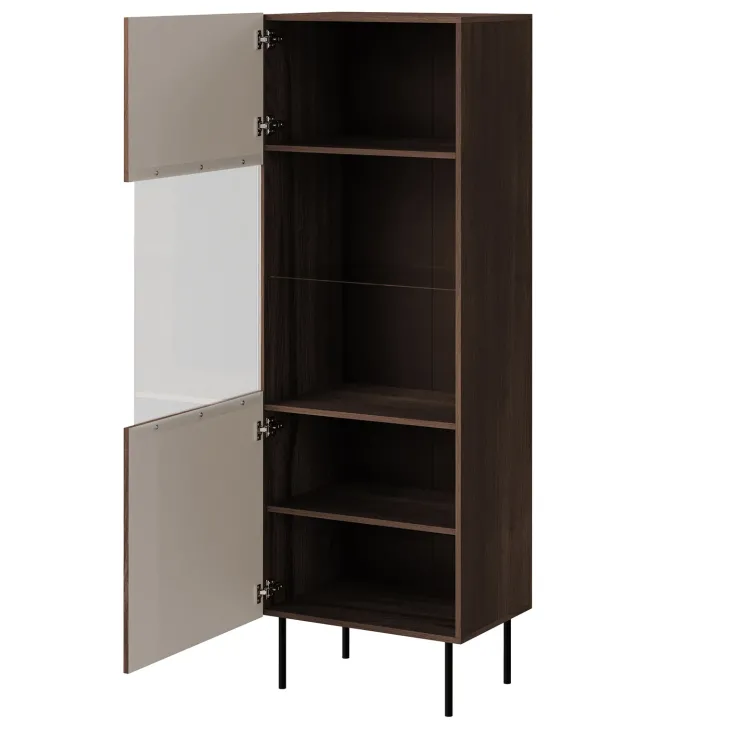 Set mobili soggiorno completo noce cannettato Gabiot