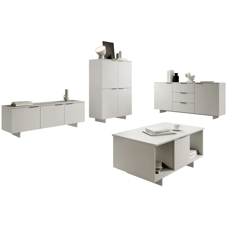Set mobili soggiorno completo beige cashmere Stone