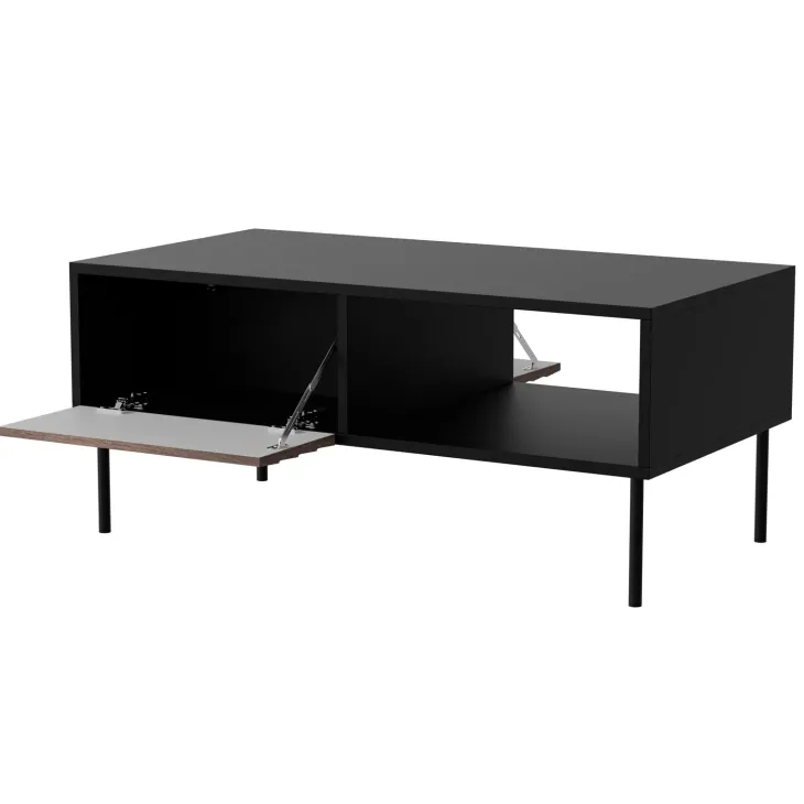 Set mobili soggiorno completo moderno noce nero Wild 2
