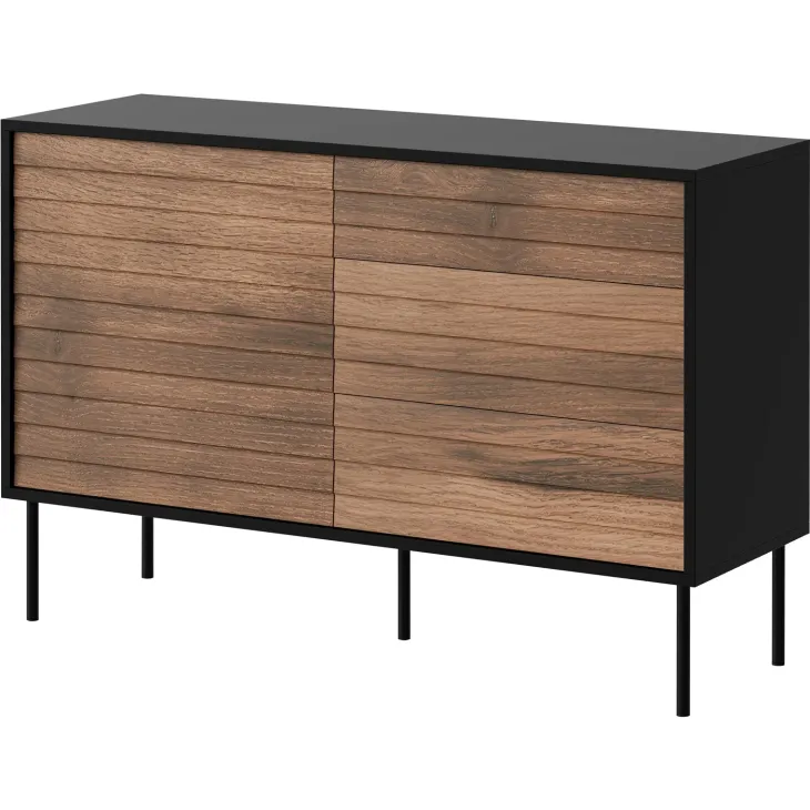 Set mobili soggiorno completo moderno noce nero Wild 2