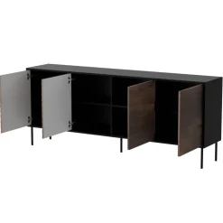 Set mobili soggiorno completo moderno noce nero Wild 2